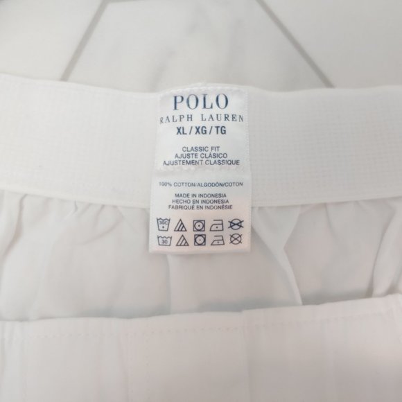 EUC Men's Polo Ralph Lauren 100% Cotton Classic Fit Boxer White Size XL - Picture 11 of 15